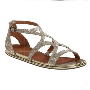 Gentle Souls Metallic Strappy Sandals